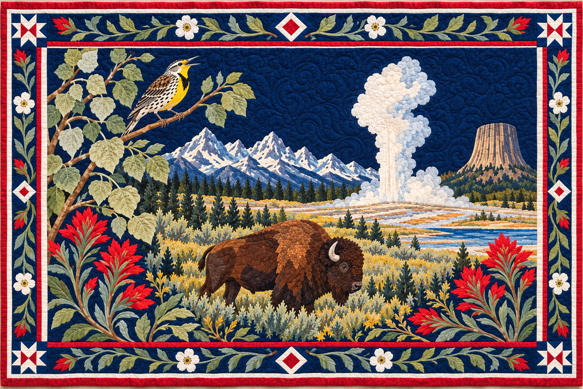Wyoming Wildflower Majesty pillow cover design