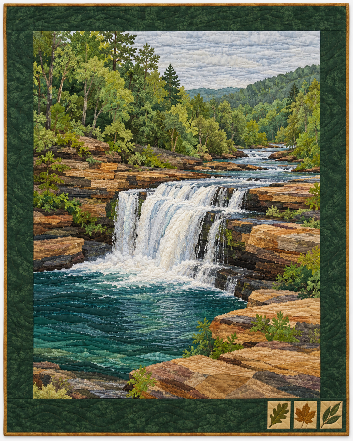 Alabama River Landscape quilt blanket design