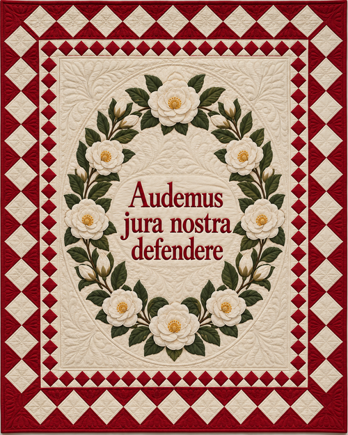 Alabama Motto Medallion quilt blanket design