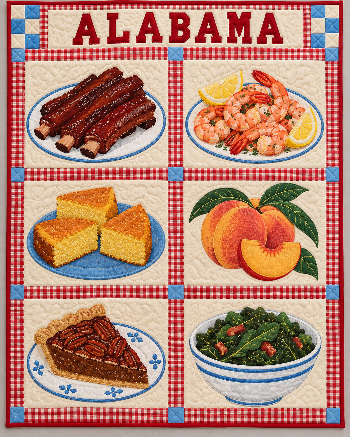 Alabama Local Table quilt blanket design