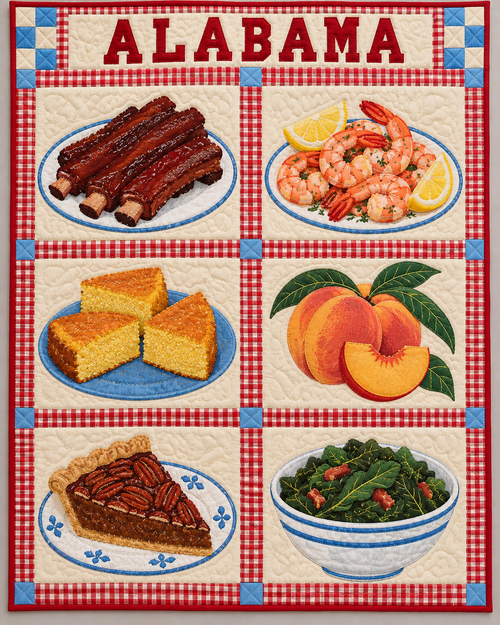 Alabama Local Table quilt blanket design