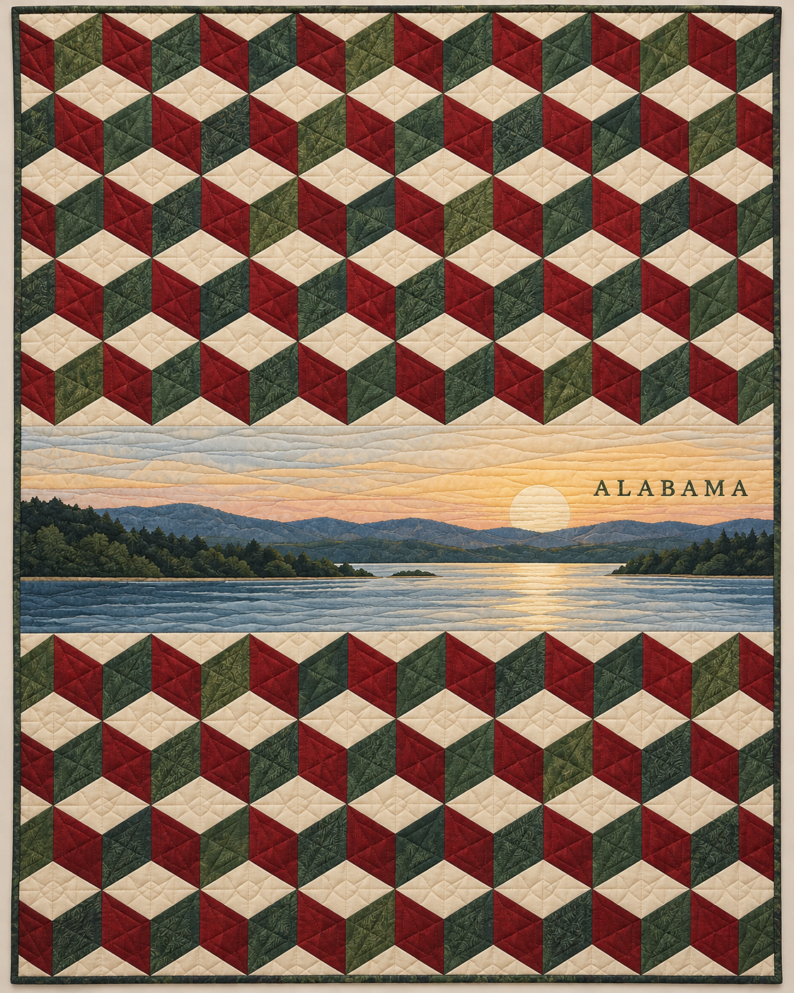 Alabama Diamond Horizon quilt blanket design