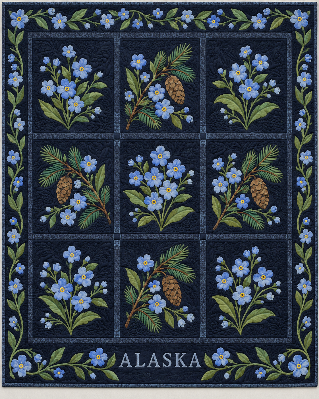 Alaska Flower Garden quilt blanket design
