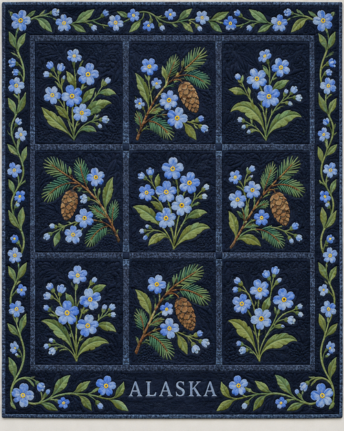 Alaska Flower Garden quilt blanket design