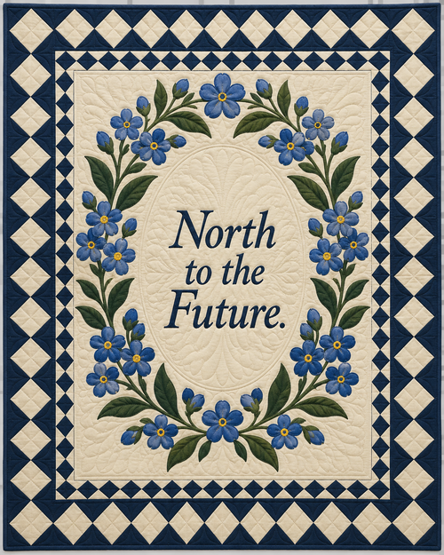 Alaska Motto Medallion quilt blanket design