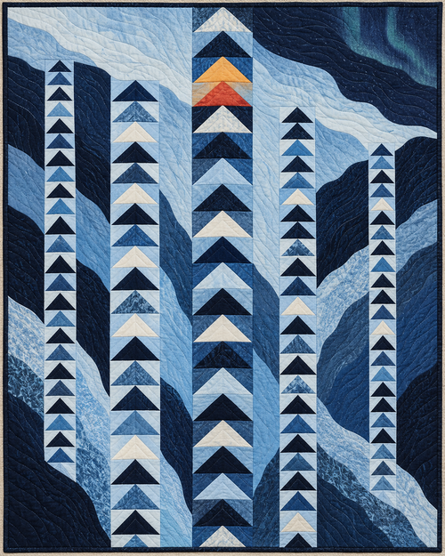 Alaska Waterway Geese quilt blanket design