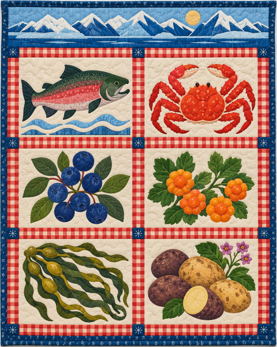 Alaska Local Table quilt blanket design