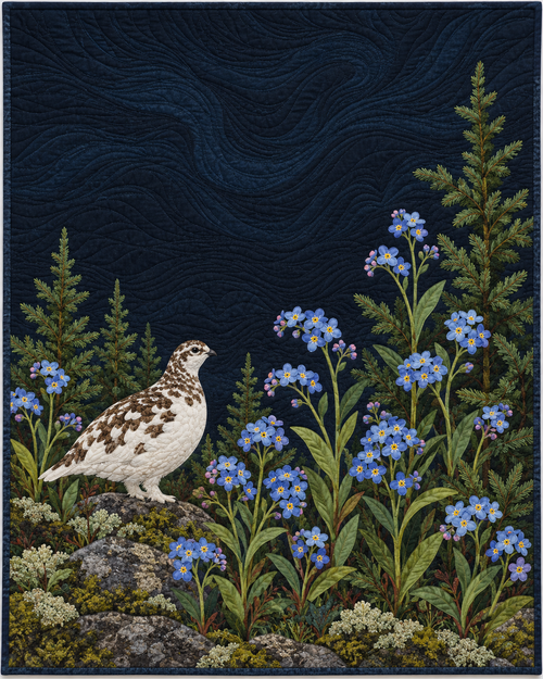 Alaska Wildflower Meadow quilt blanket design