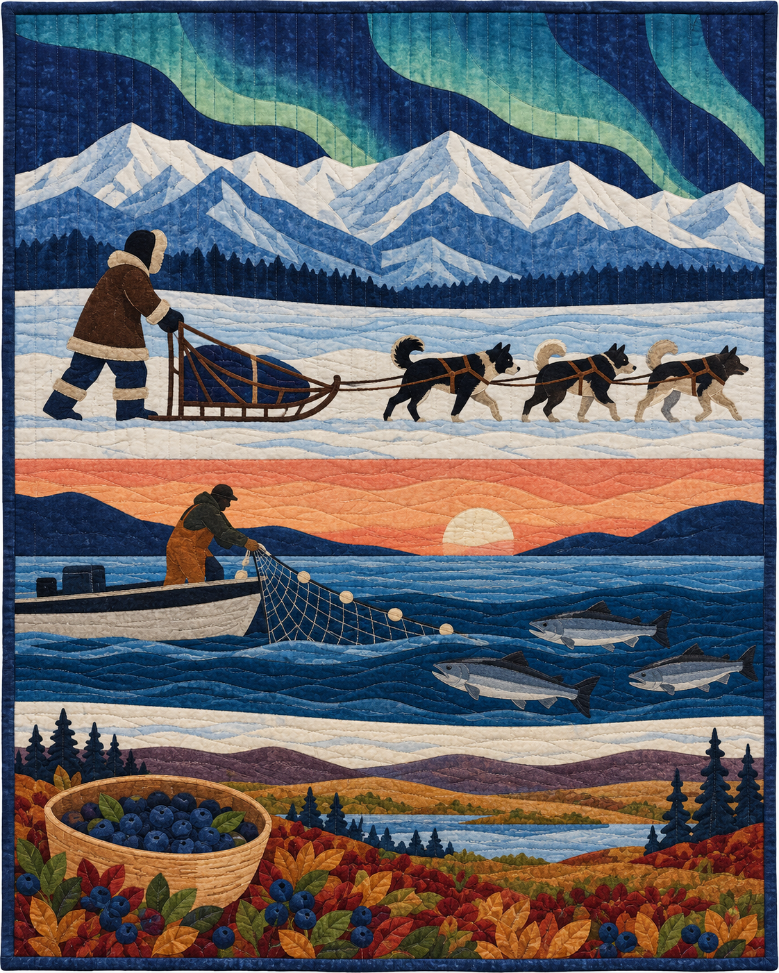 Alaska Music and Gathering quilt blanket design