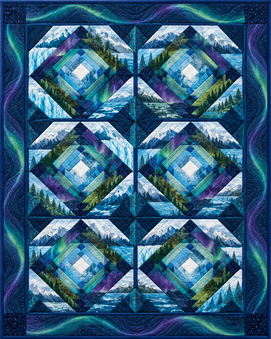 Alaska Pineapple Radiance quilt blanket design
