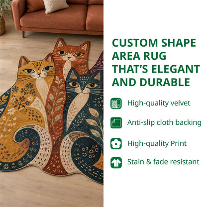 Patchwork Snowman Scarf TD131026496 Custom Shape Area Rug