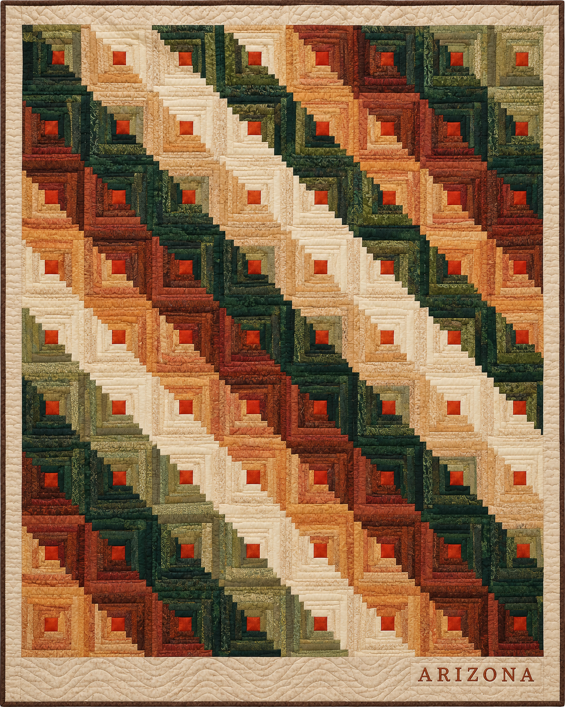 Arizona Cabin Light quilt blanket design