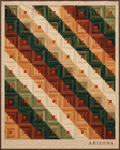 Arizona Cabin Light quilt blanket design