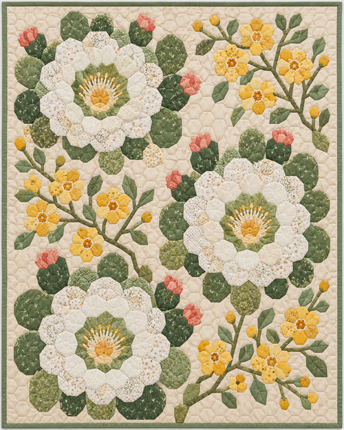 Arizona Garden Hexagons quilt blanket design
