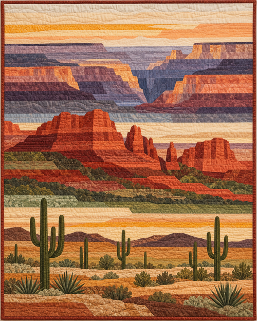 Arizona Landscape Strata quilt blanket design