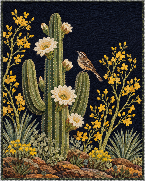Arizona Wildflower Meadow quilt blanket design