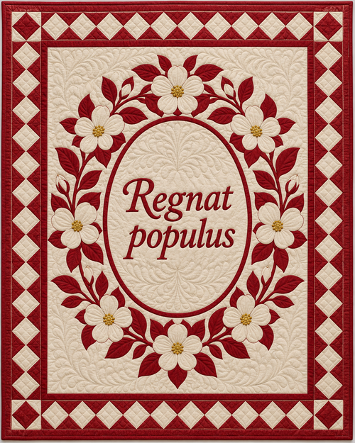 Arkansas Motto Medallion quilt blanket design