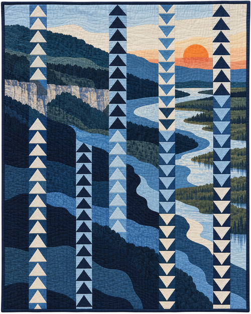 Arkansas Waterway Geese quilt blanket design
