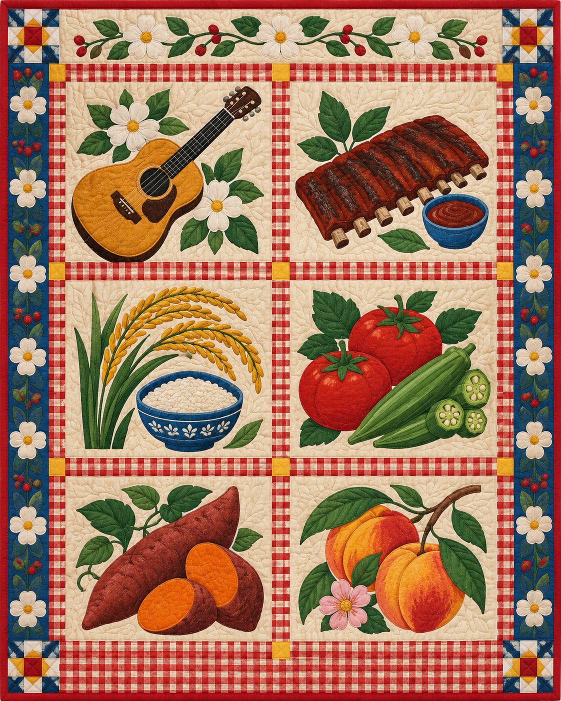 Arkansas Local Table quilt blanket design