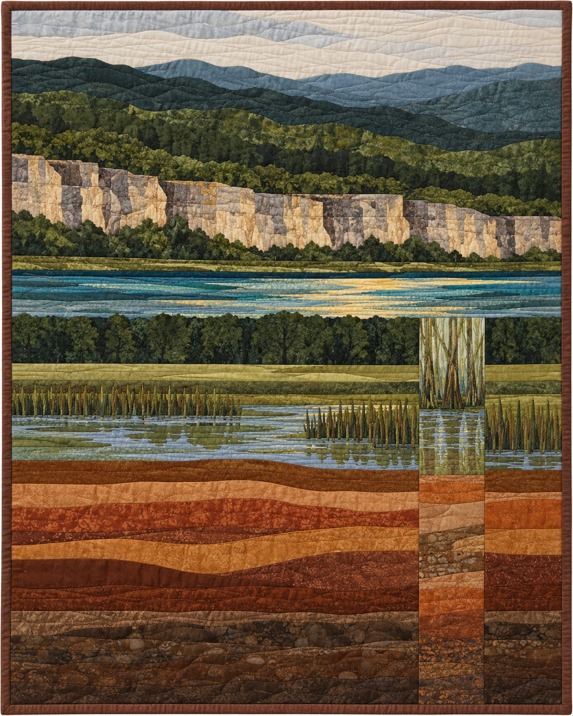 Arkansas Landscape Strata quilt blanket design