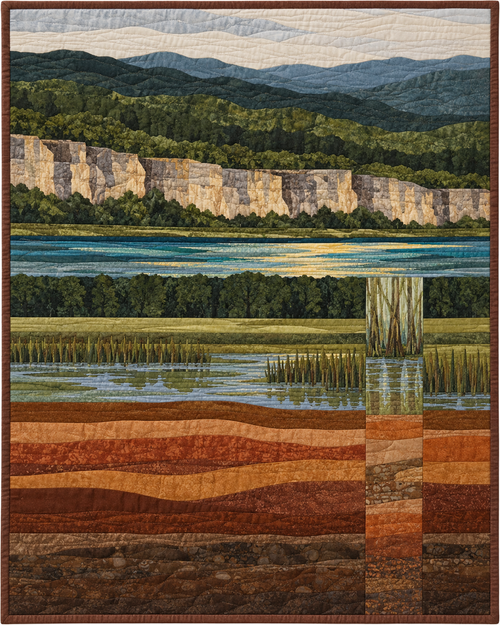 Arkansas Landscape Strata quilt blanket design