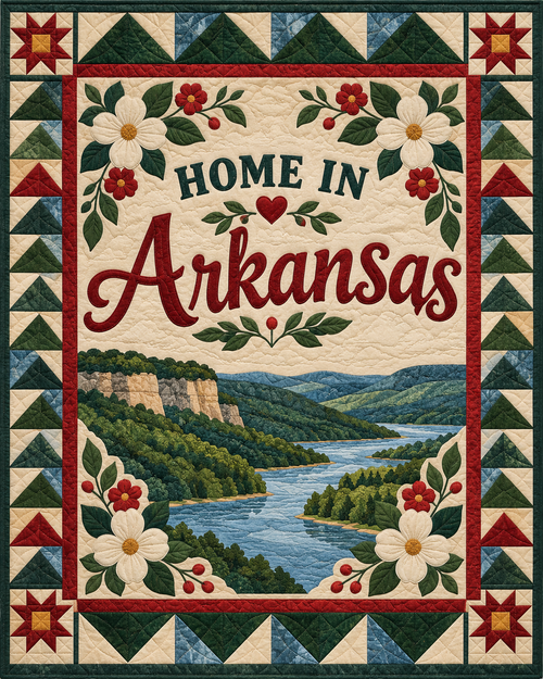 Arkansas Home Saying quilt blanket design