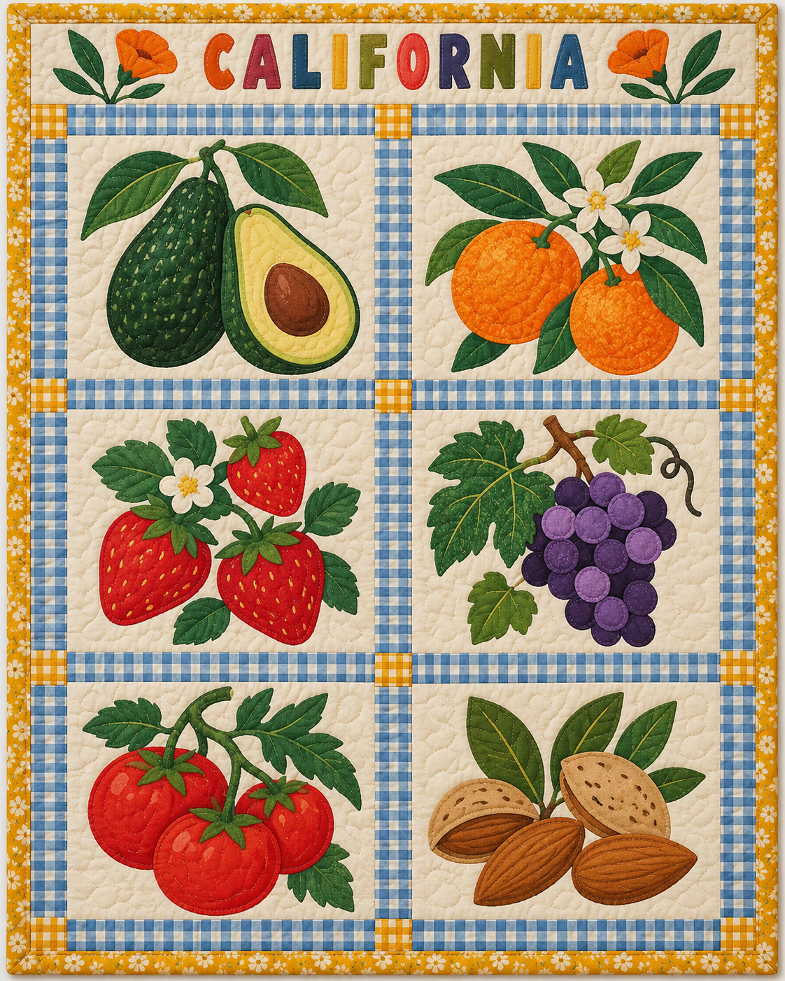California Local Table quilt blanket design