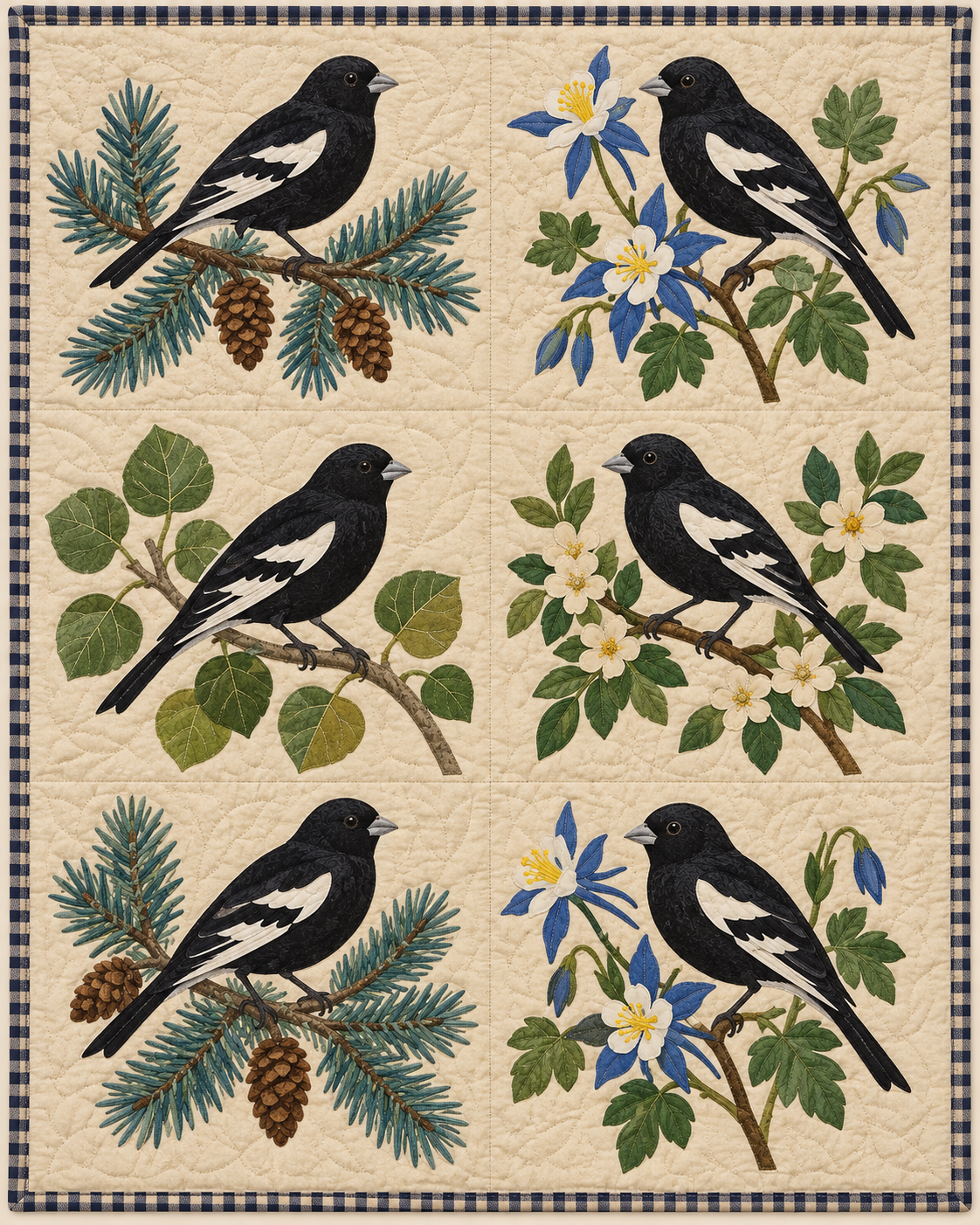 Colorado Birdsong quilt blanket design