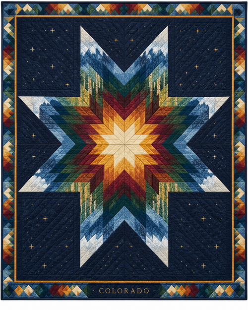 Colorado Night Stars quilt blanket design