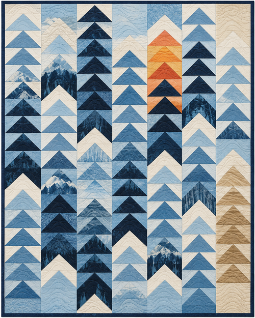 Colorado Waterway Geese quilt blanket design