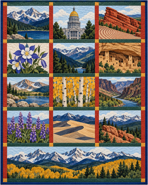 Colorado Heritage Album quilt blanket design
