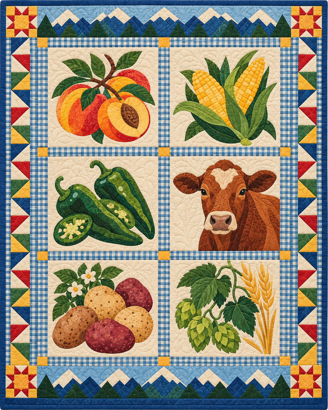 Colorado Local Table quilt blanket design