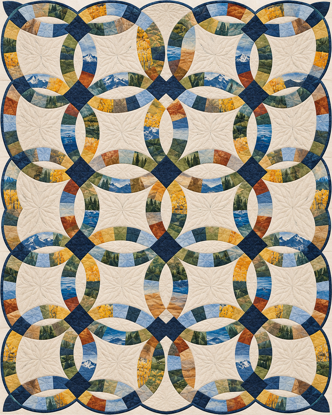 Colorado Ribbon Rings quilt blanket design