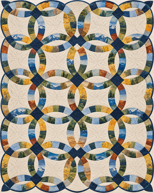 Colorado Ribbon Rings quilt blanket design