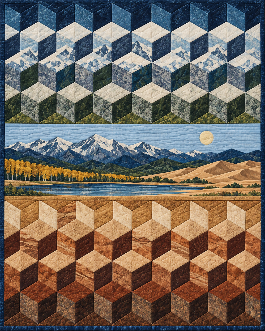 Colorado Diamond Horizon quilt blanket design