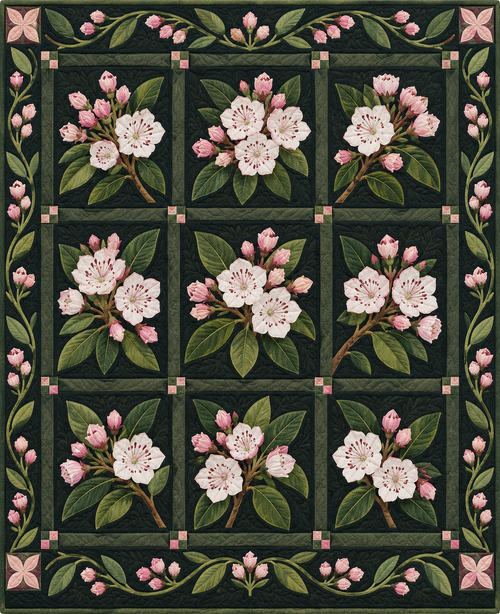 Connecticut Flower Garden quilt blanket design
