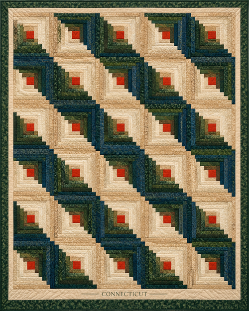 Connecticut Cabin Light quilt blanket design