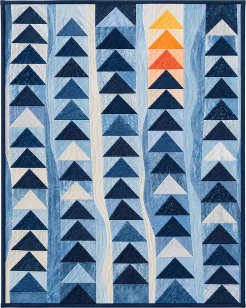 Connecticut Waterway Geese quilt blanket design