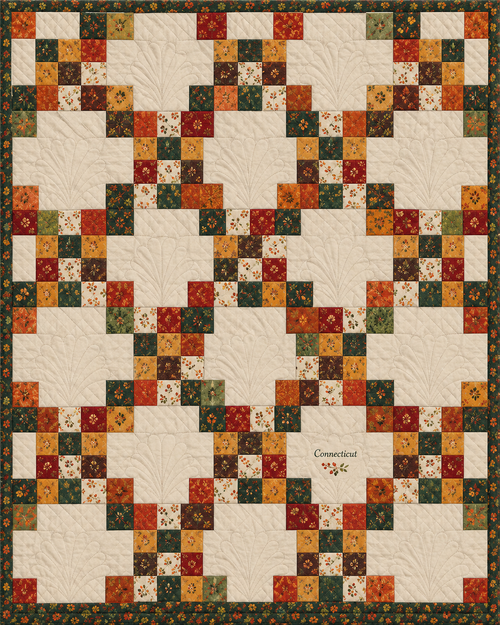 Connecticut Harvest Chain quilt blanket design