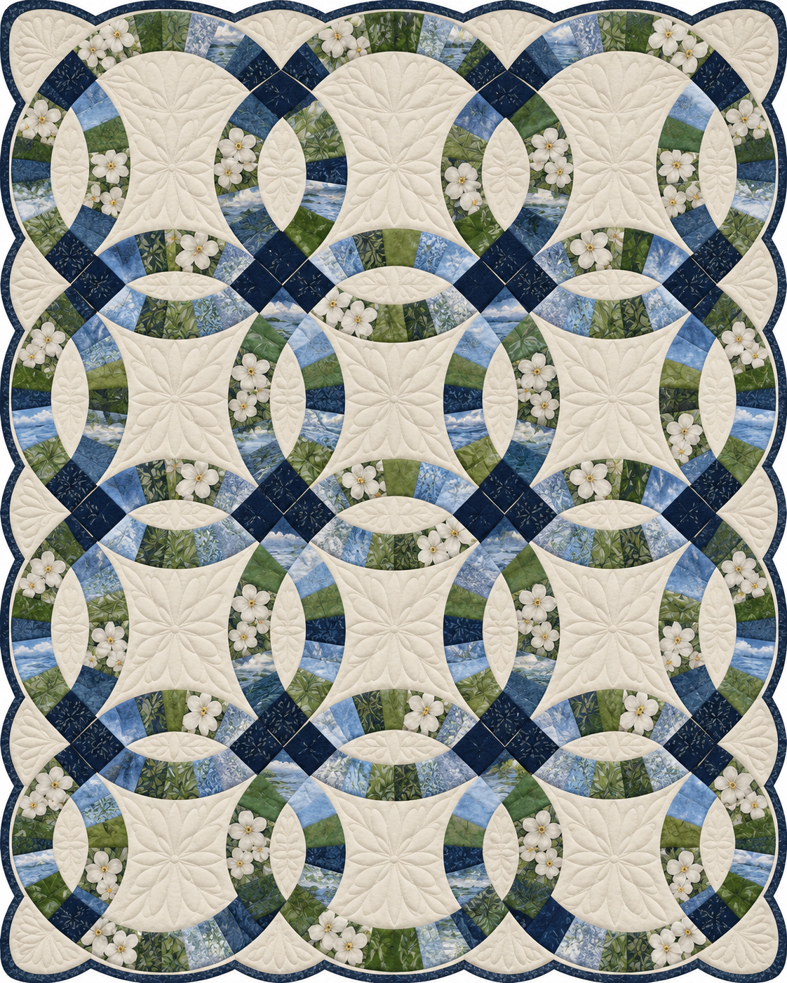 Connecticut Ribbon Rings quilt blanket design
