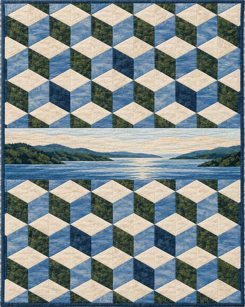 Connecticut Diamond Horizon quilt blanket design