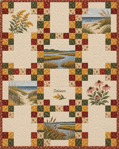 Delaware Harvest Chain quilt blanket design