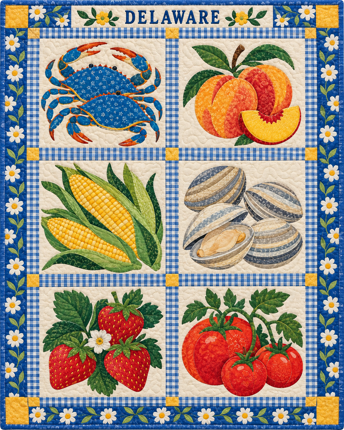 Delaware Local Table quilt blanket design