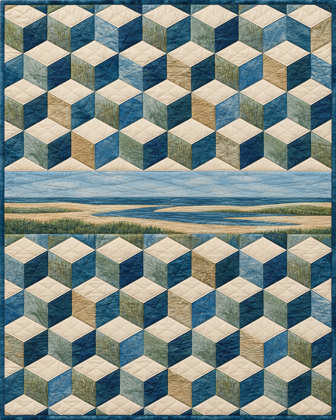 Delaware Diamond Horizon quilt blanket design
