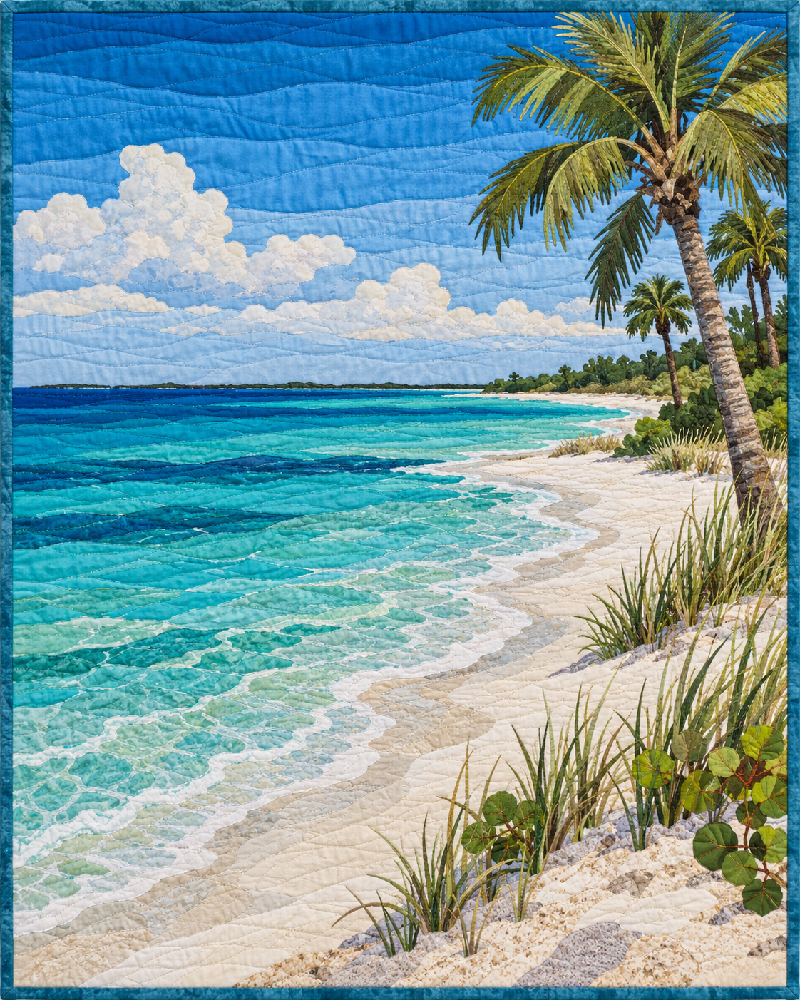 Florida River Landscape quilt blanket design