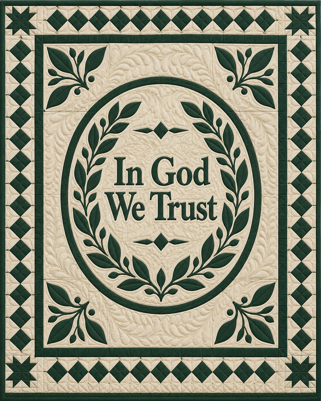 Florida Motto Medallion quilt blanket design
