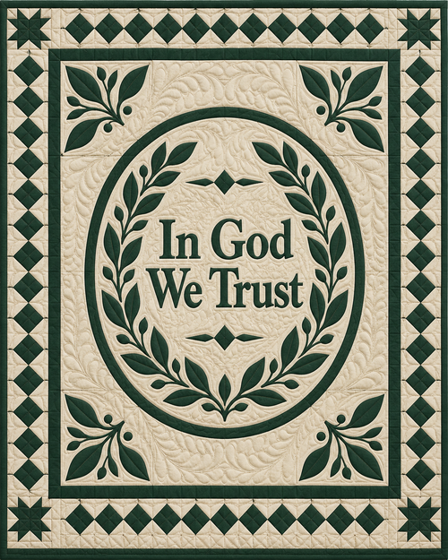 Florida Motto Medallion quilt blanket design
