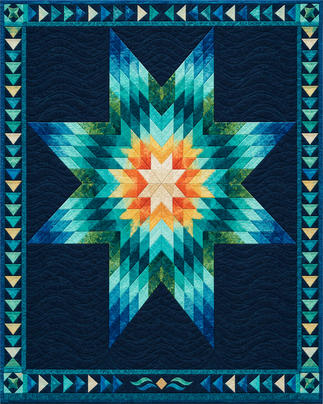 Florida Night Stars quilt blanket design