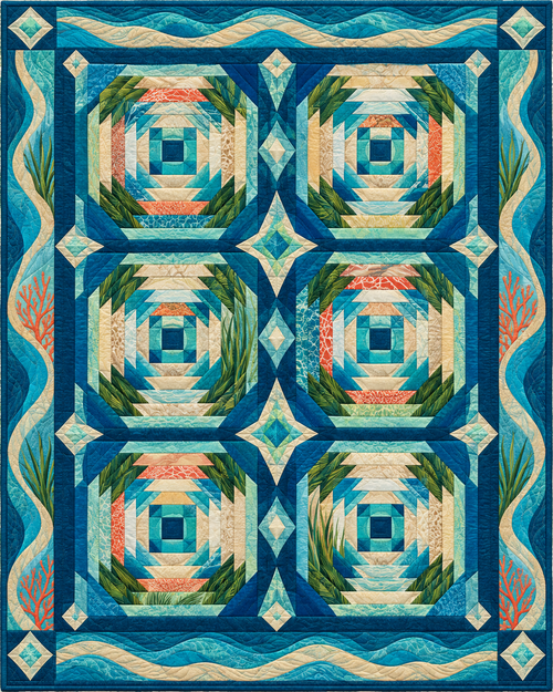 Florida Pineapple Radiance quilt blanket design