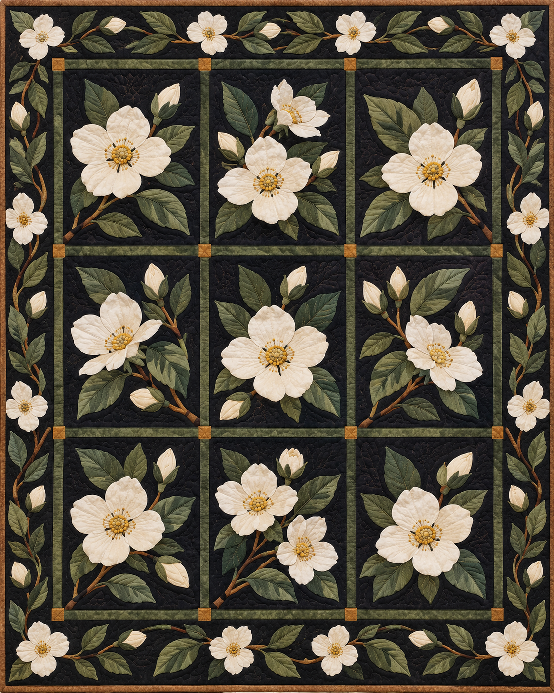 Georgia Flower Garden quilt blanket design